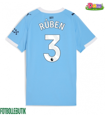 Manchester City Ruben Dias #3 Hemmatröja Kvinnor 2025-26 Kortärmad